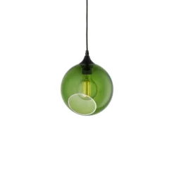 Lámpara colgante Ballroom de DESIGN BY US, verde, Ø 20 cm, cristal