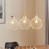 Lámpara colgante Barbado, 3 luces, en blanco