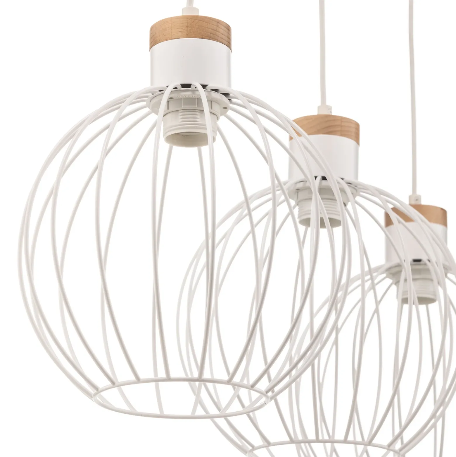 Lámpara colgante Barbado, 3 luces, en blanco