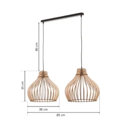 Lámpara colgante Barrel de 2 luces