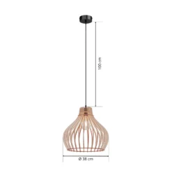 Lámpara colgante Barrel 1 luz, Ø 38cm