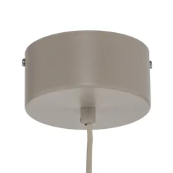 Lámpara colgante Basca, beige, metal, Ø 40 cm, E27