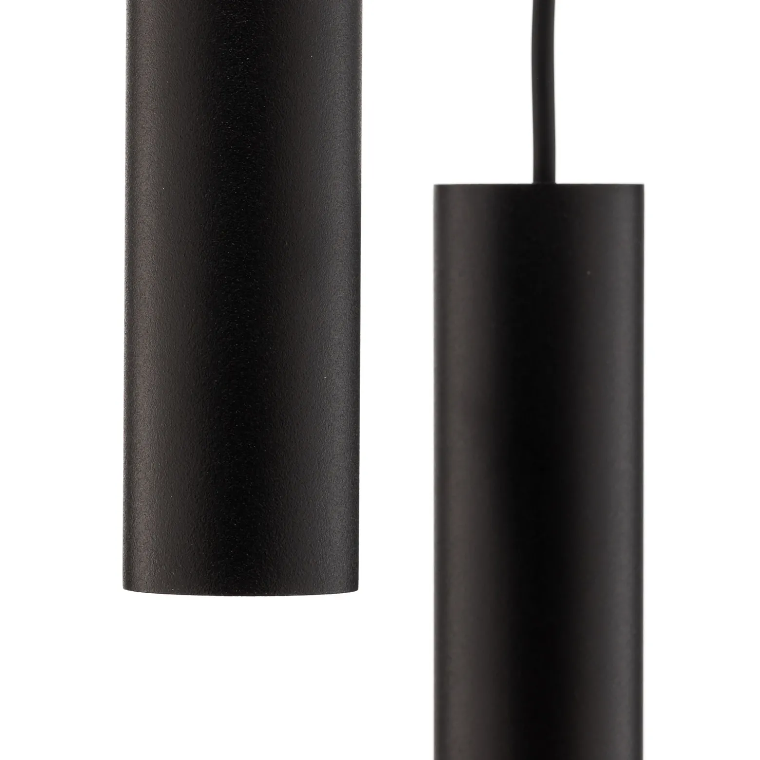Lámpara colgante Baton, negro, 3 luces