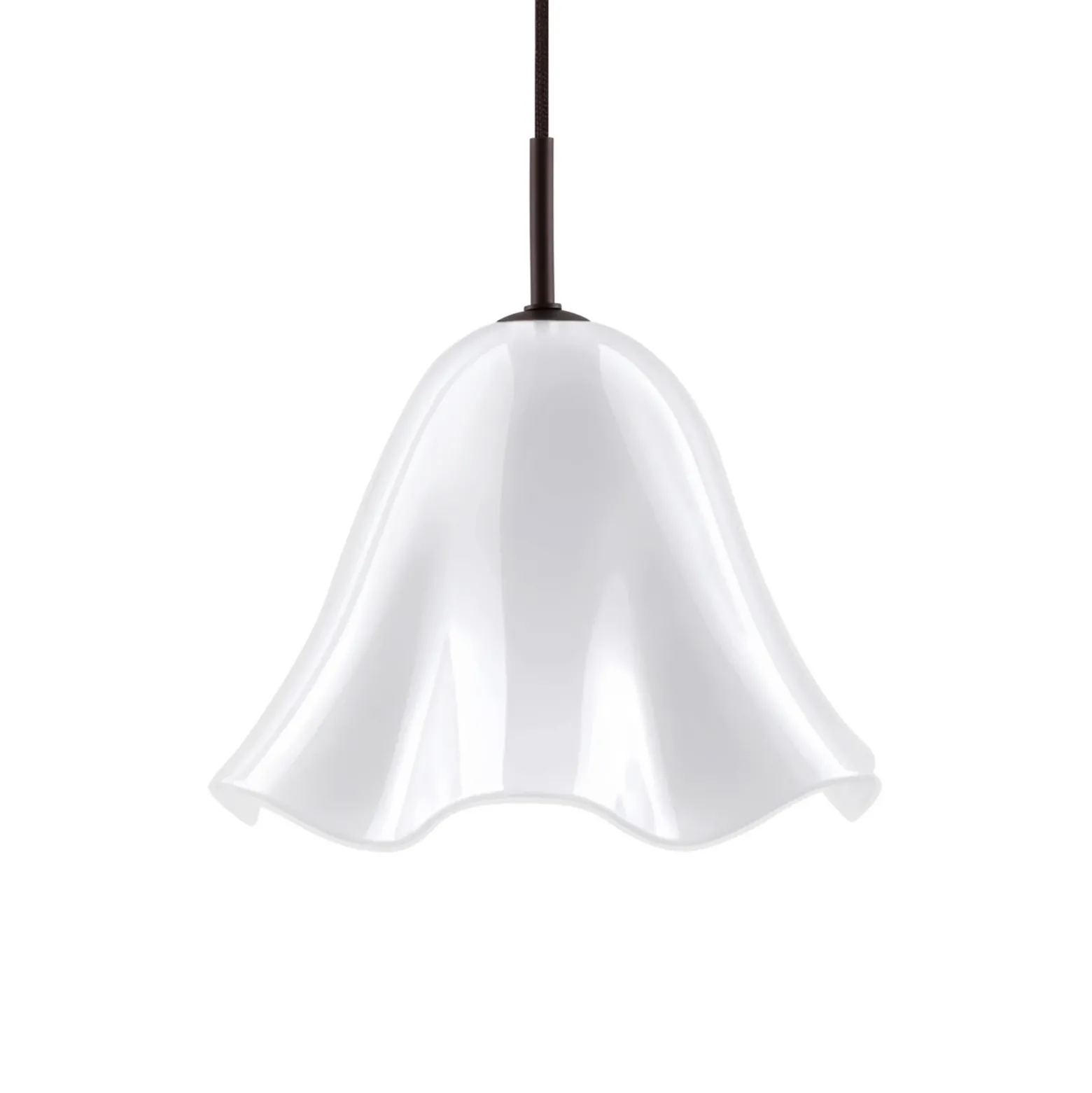 Lámpara colgante Bello de Globen Lighting, blanca, Ø 30 cm, cristal