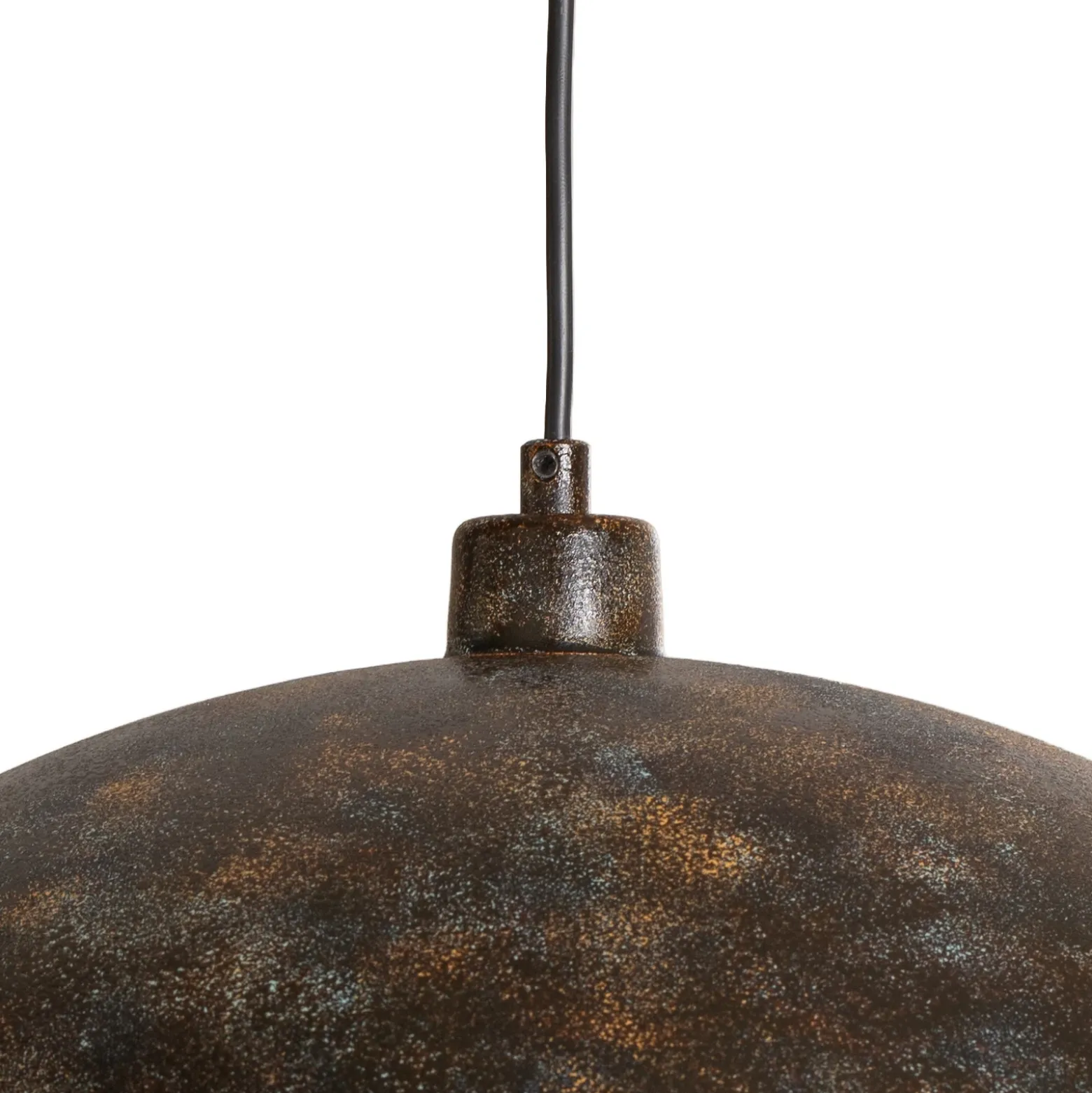 Lámpara colgante Berceste, Ø 60 cm, latón envejecido, metal