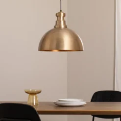 Lámpara colgante Berceste, dorada, metal, Ø 40 cm, E27
