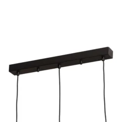 Lámpara colgante Berceste N-1410 negro metal 3 luces lineal