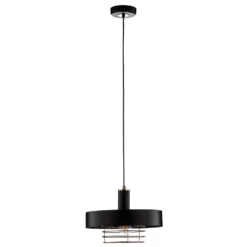 Lámpara colgante Beryt Pro de metal negro/dorado