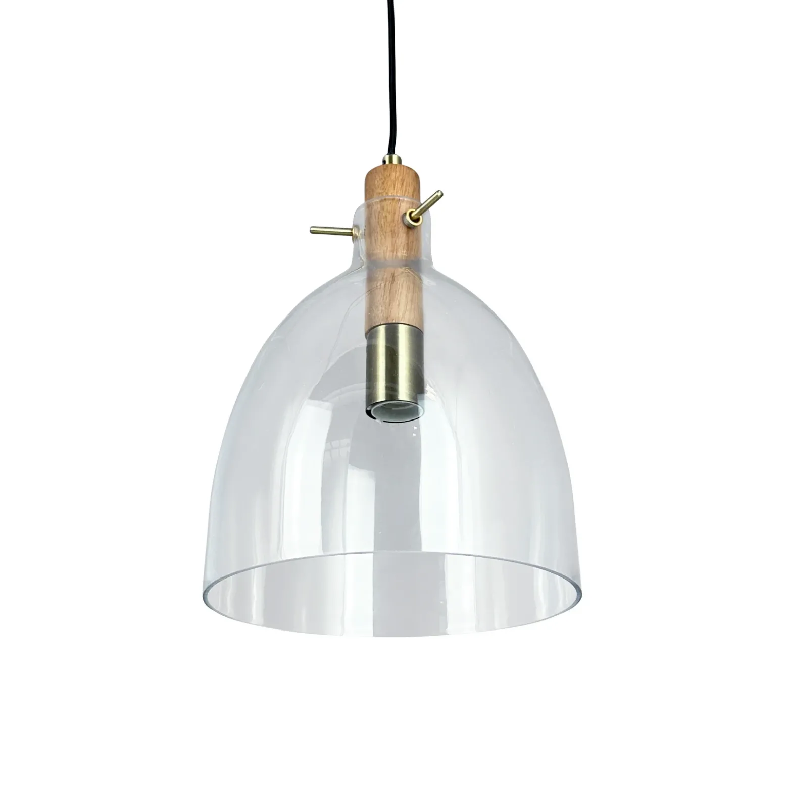 Lámpara colgante Bistro de Dyberg Larsen, Ø 25 cm, transparente, cristal
