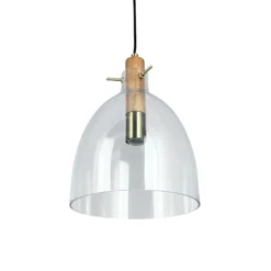 Lámpara colgante Bistro de Dyberg Larsen, Ø 30 cm, transparente, cristal