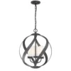 Lámpara colgante Blacksmith negro/blanco Ø 40,7 cm