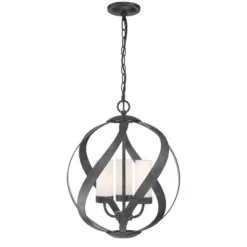 Lámpara colgante Blacksmith negro/blanco Ø 40,7 cm