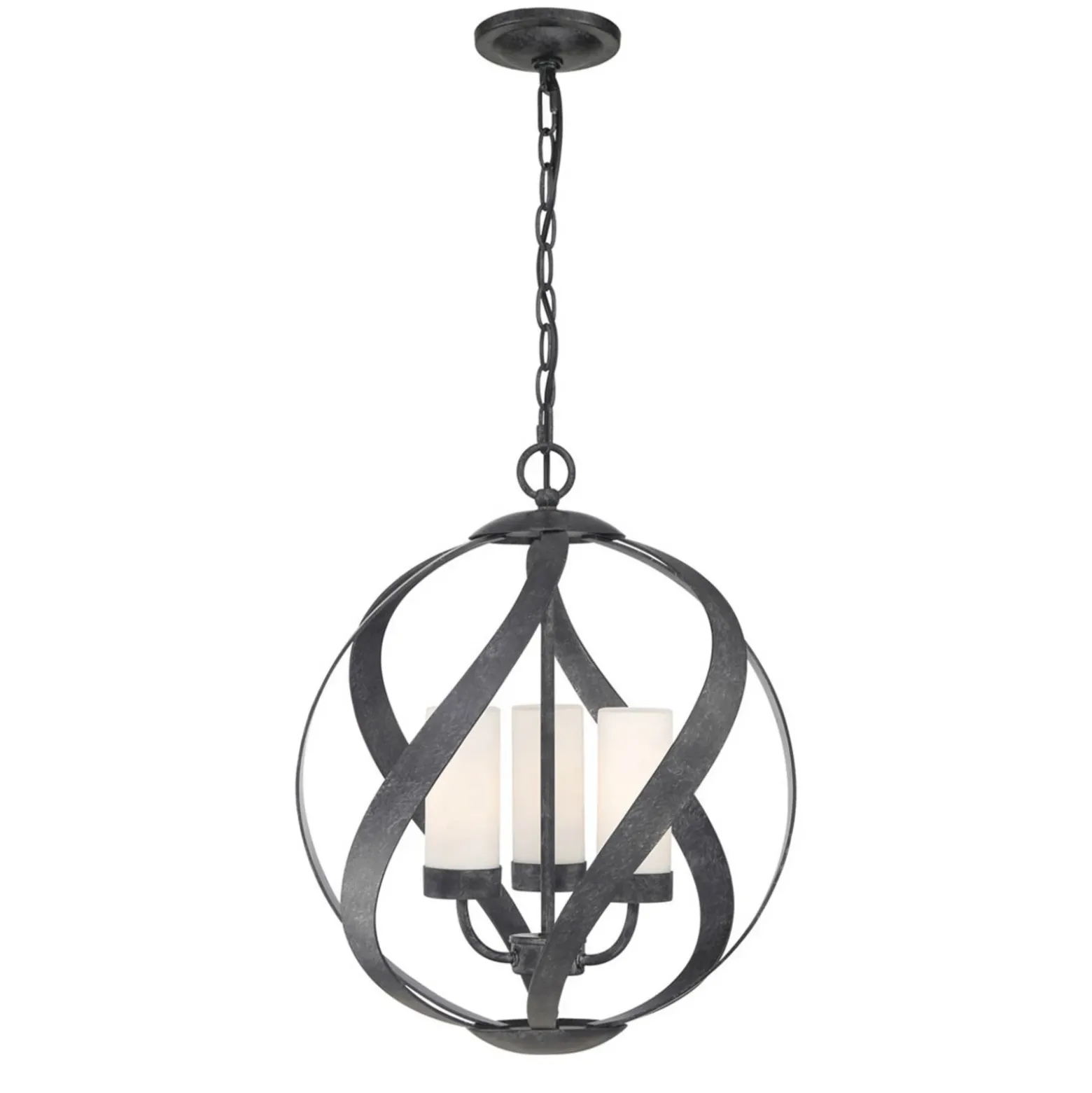 Lámpara colgante Blacksmith negro/blanco Ø 40,7 cm