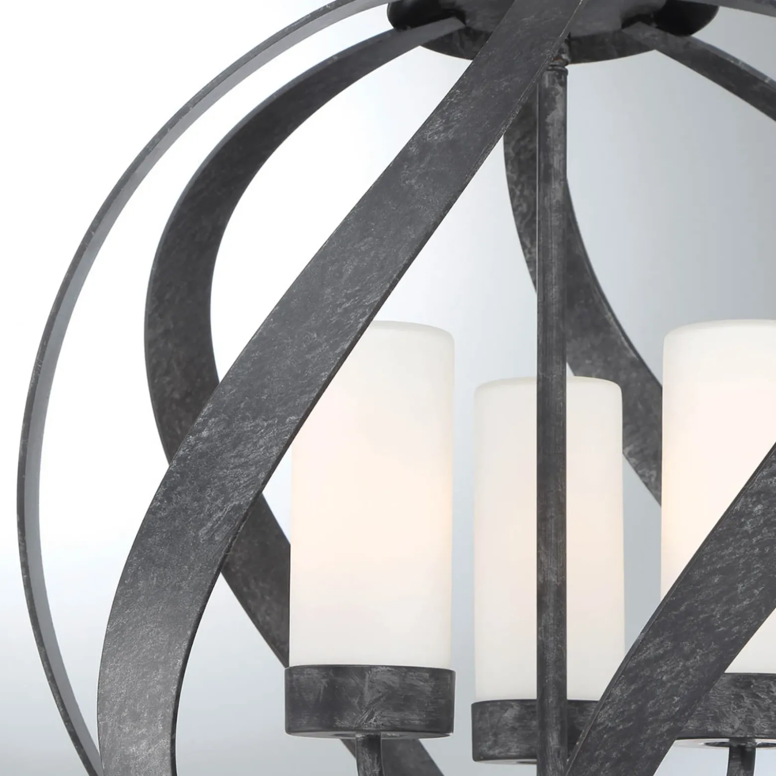 Lámpara colgante Blacksmith negro/blanco Ø 40,7 cm