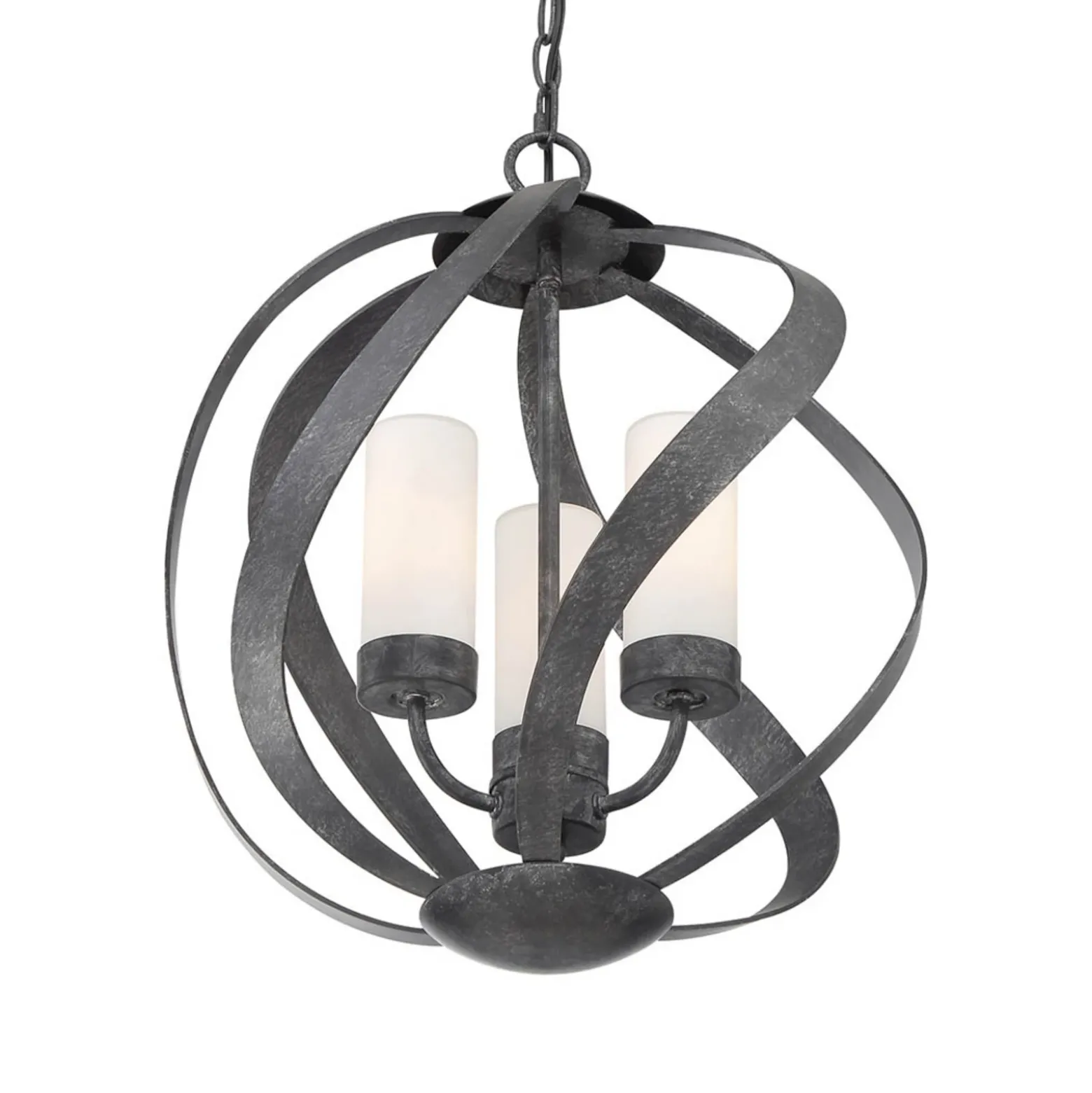 Lámpara colgante Blacksmith negro/blanco Ø 40,7 cm