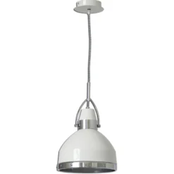 Lámpara colgante blanca Britta, diseño industrial