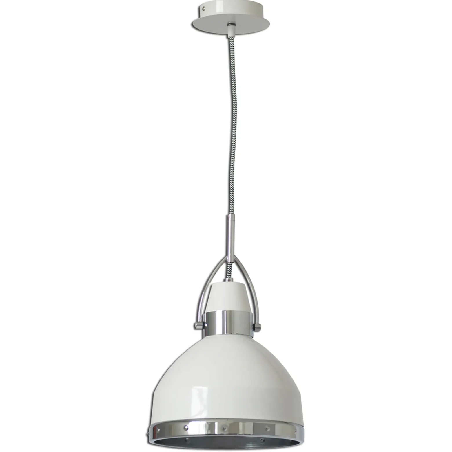 Lámpara colgante blanca Britta, diseño industrial