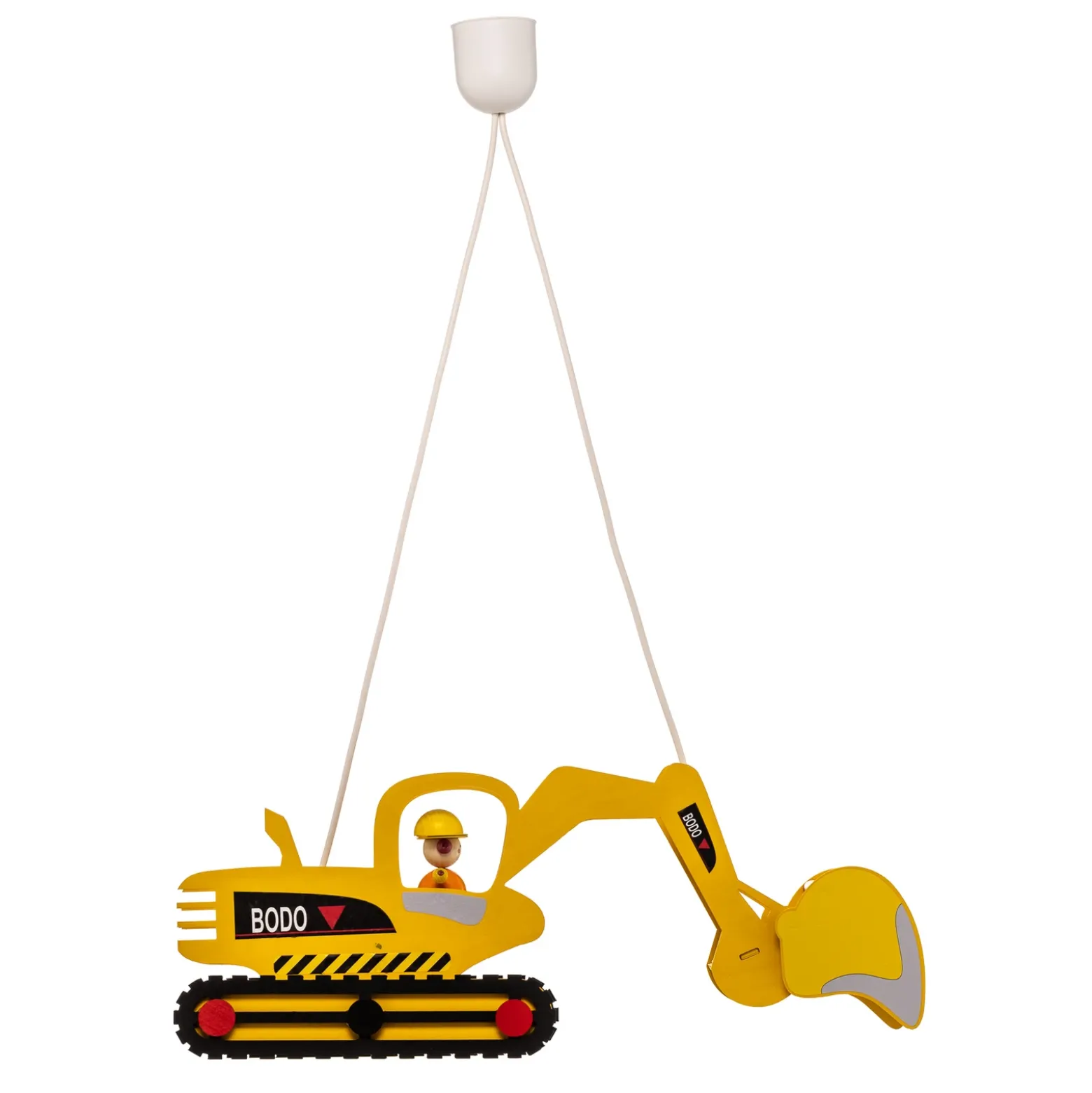 Lámpara colgante Bodo en forma de excavadora