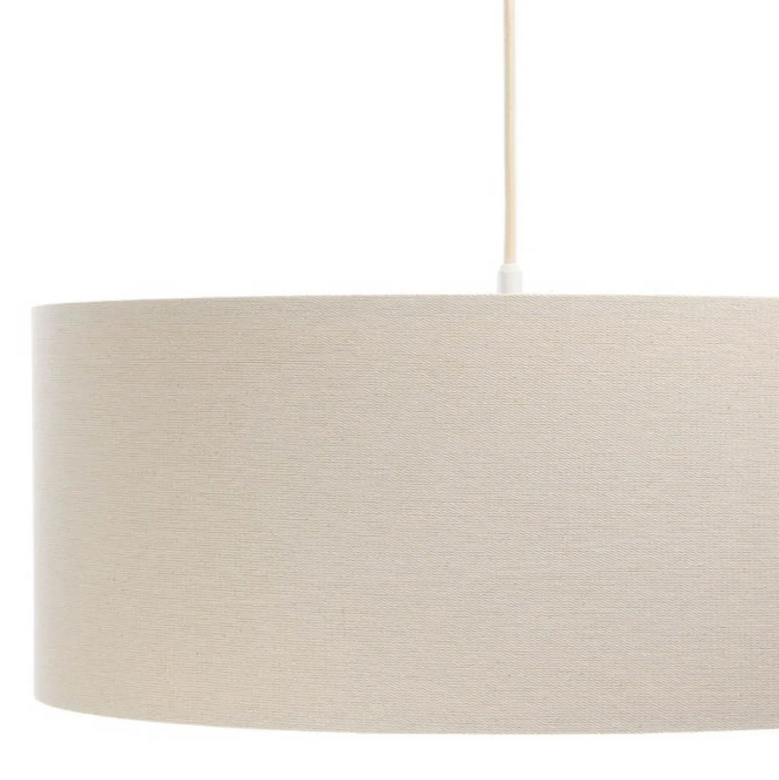 Lámpara colgante Boho, crema/beige, Ø 50 cm, altura 20 cm, yute