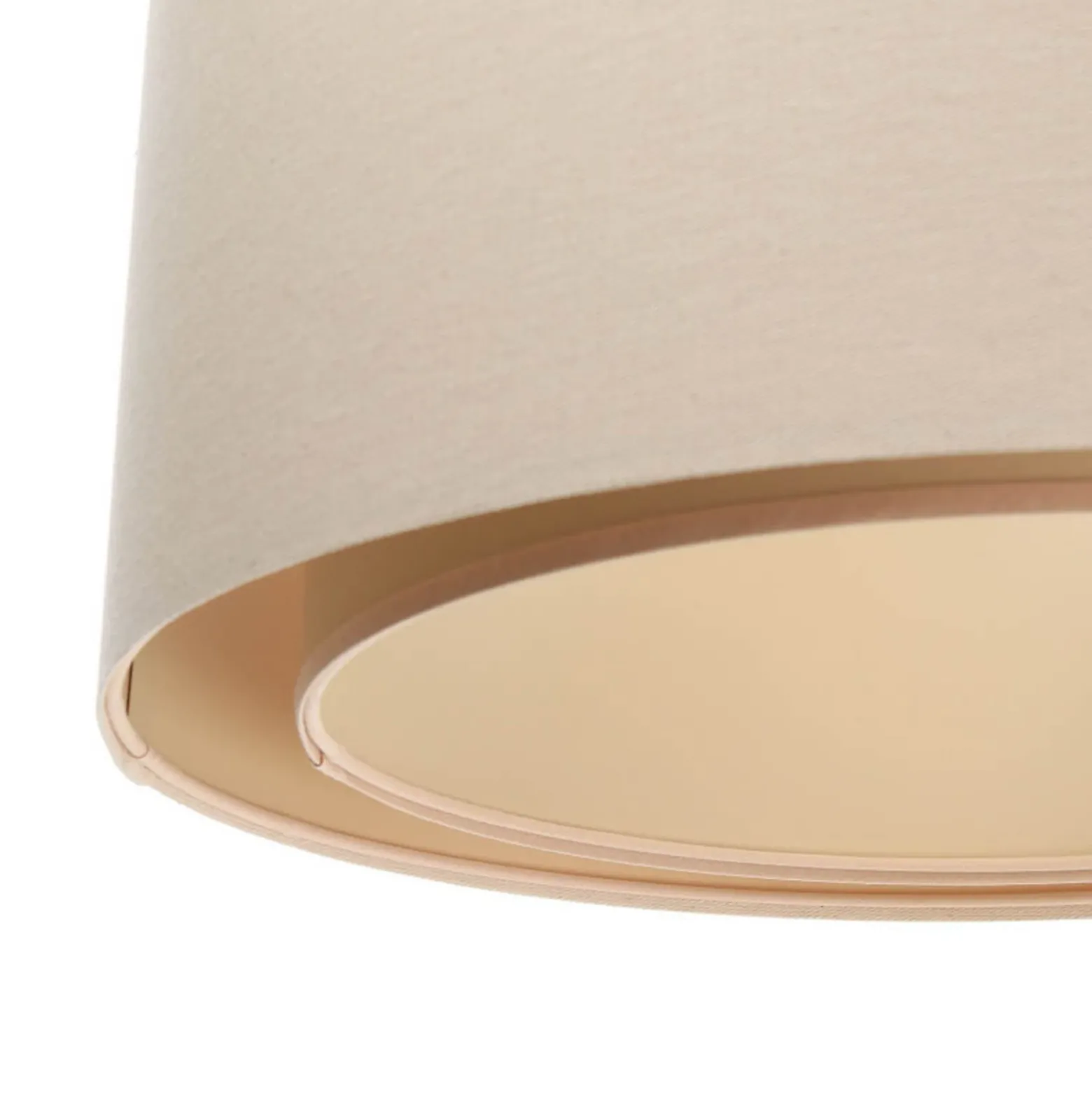 Lámpara colgante Boho, crema/beige, Ø 50 cm, altura 20 cm, yute