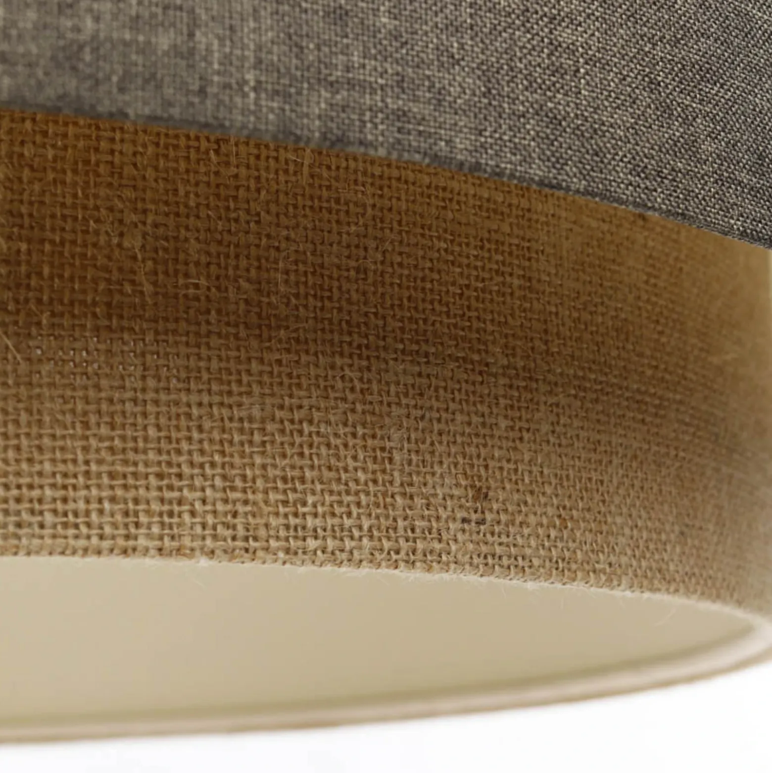 Lámpara colgante Boho Elegant, marrón/beige/crema, Ø 60cm, textil