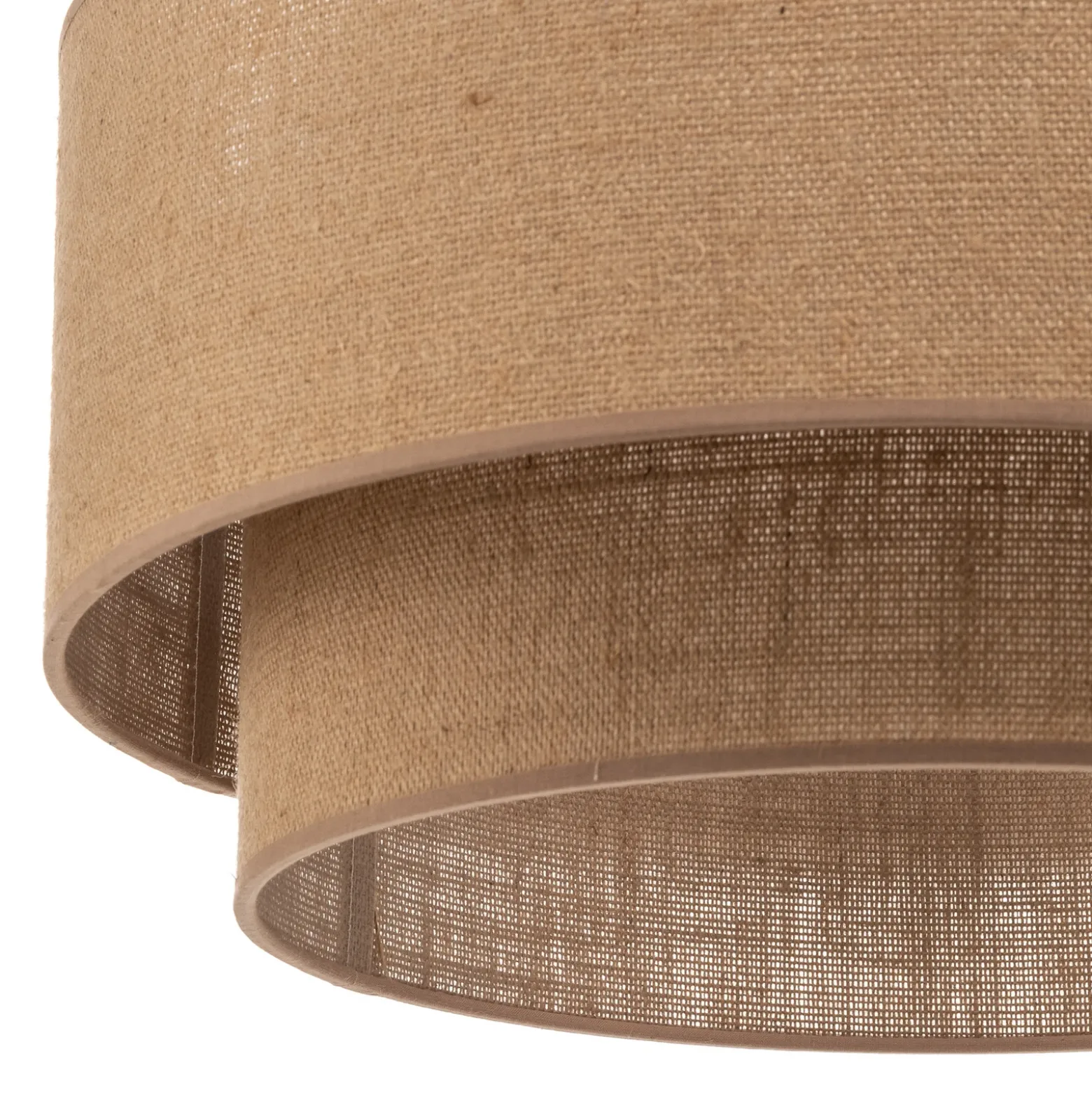 Lámpara colgante Boho, marrón, Ø 45 cm, de tela