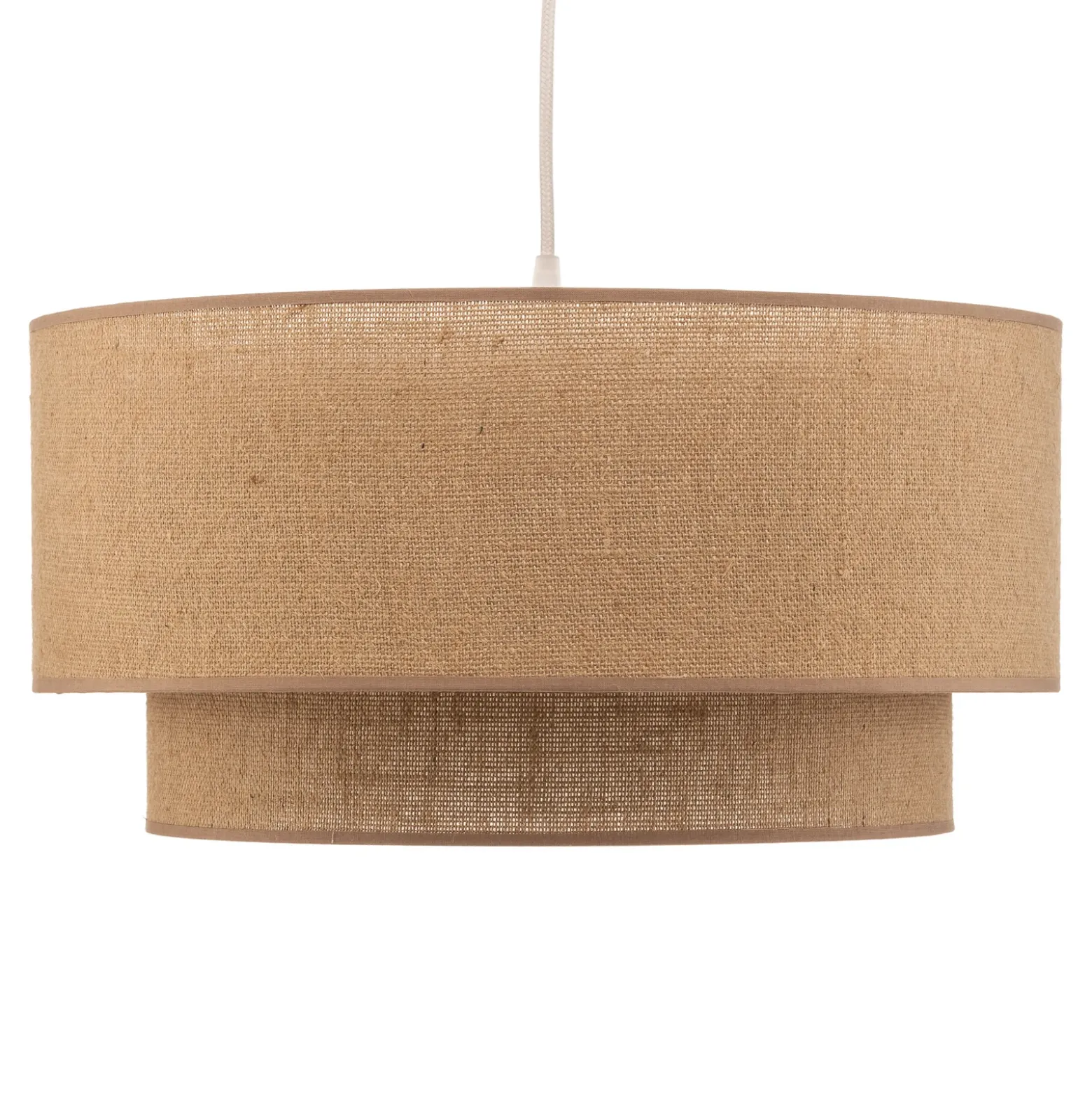 Lámpara colgante Boho, marrón, Ø 45 cm, de tela