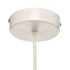 Lámpara colgante Boho, marrón, Ø 45 cm, de tela