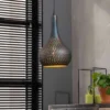 Lámpara colgante Bombur 1 luz negro-marrón