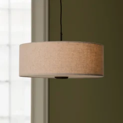 Lámpara colgante Bosco 55 de Globen Lighting, beige, Ø 55 cm, tela