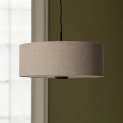 Lámpara colgante Bosco 55 de Globen Lighting, beige, Ø 55 cm, tela