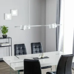Lámpara colgante Bot, blanca, 4 luces