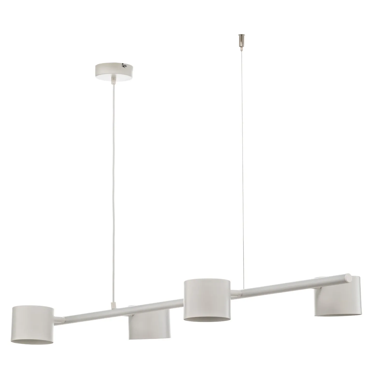 Lámpara colgante Bot, blanca, 4 luces