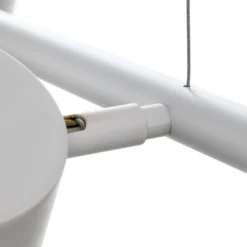 Lámpara colgante Bot, blanca, 4 luces