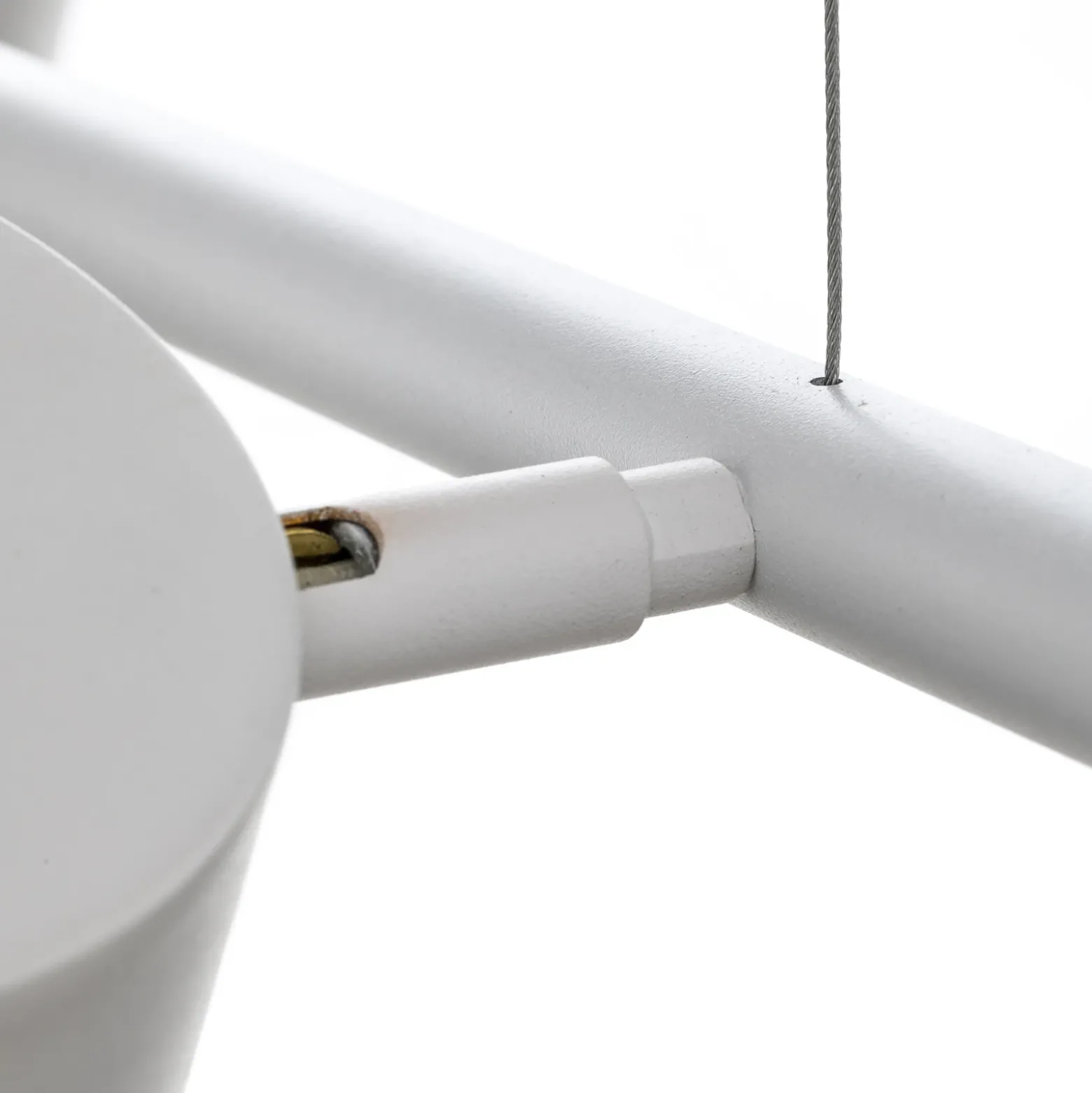Lámpara colgante Bot, blanca, 4 luces