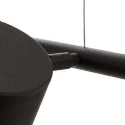 Lámpara colgante Bot, negro, 6 luces