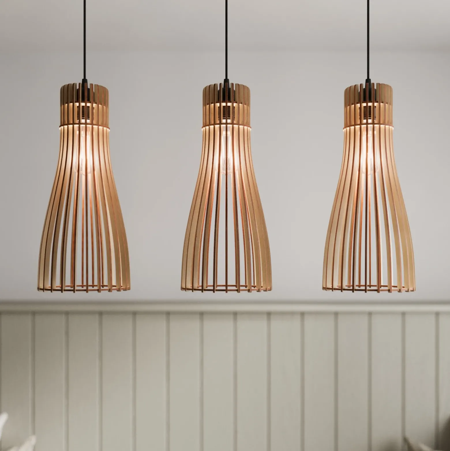 Lámpara colgante Bottle, 3 luces