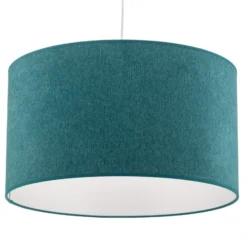 Lámpara colgante Bristol, diseño tejido, turquesa