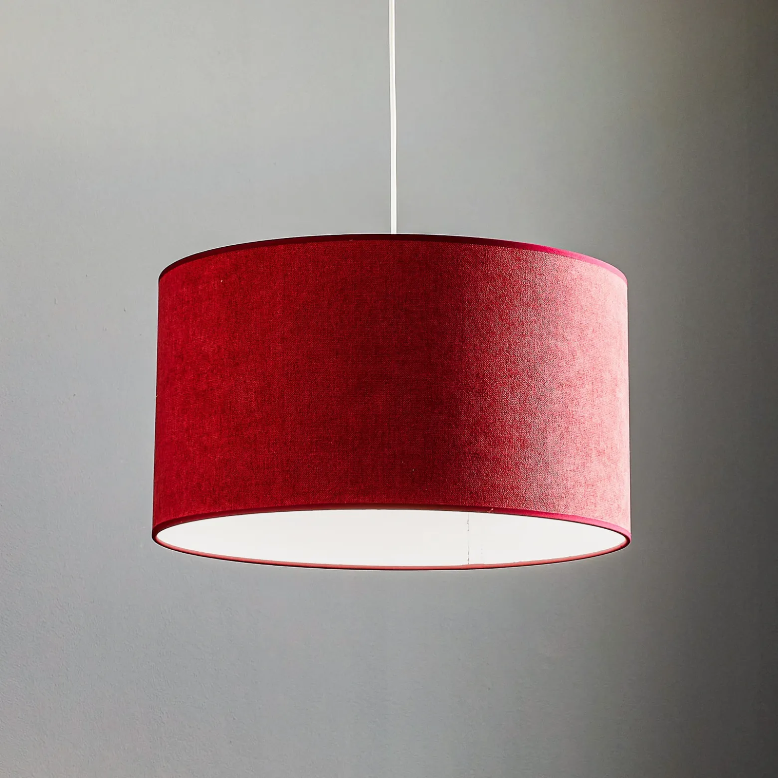 Lámpara colgante Bristol, patrón tejido, rojo