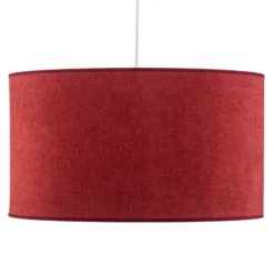 Lámpara colgante Bristol, patrón tejido, rojo