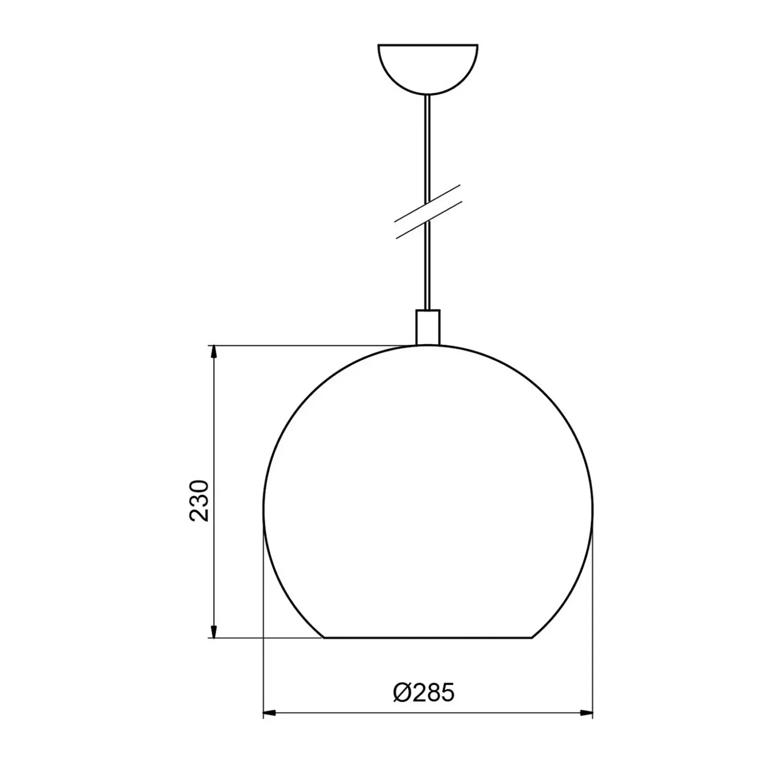 Lámpara colgante Bulle, cromo