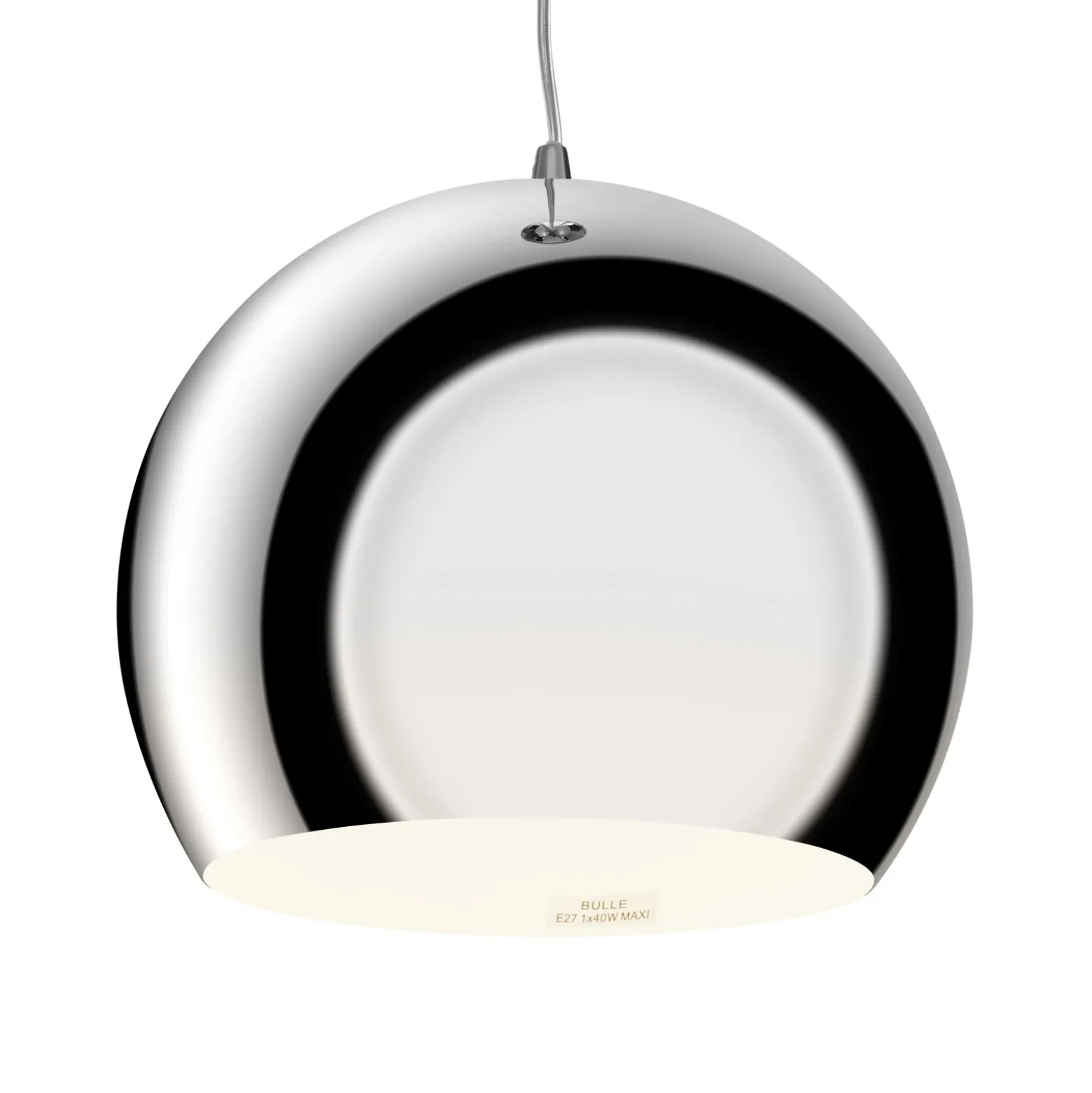 Lámpara colgante Bulle, cromo