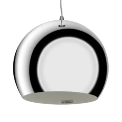Lámpara colgante Bulle, cromo