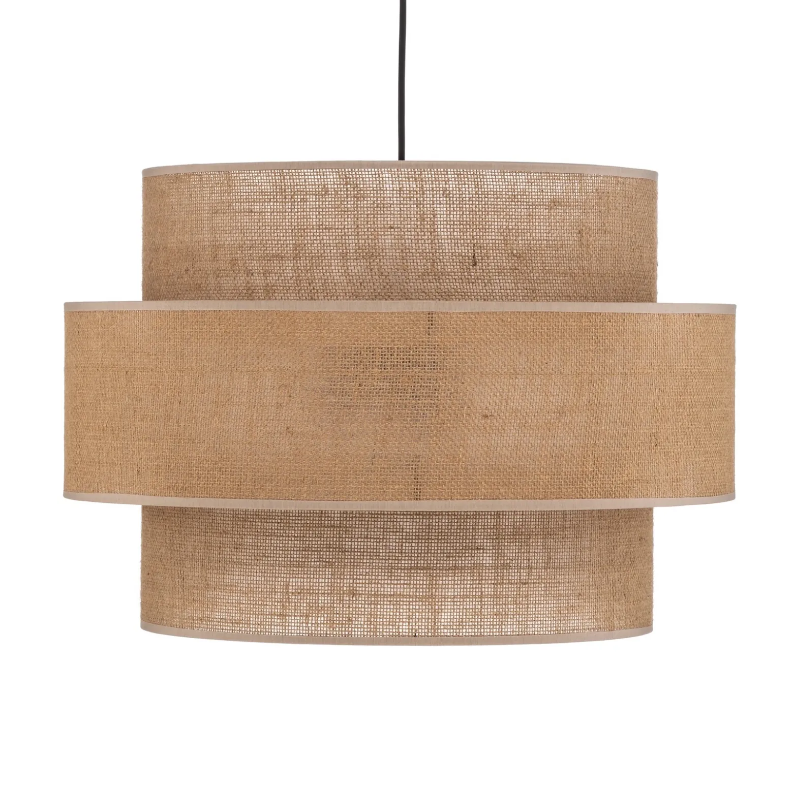 Lámpara colgante Calisto, Jute, marrón natural, 3 luces, Ø 50 cm