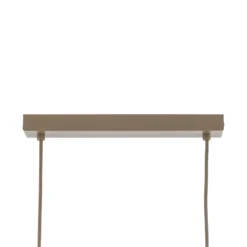 Lámpara colgante Calma, 4 luces, beige, rafia, longitud 95 cm