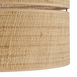 Lámpara colgante Calma, 1 luz, beige, rafia, Ø 50 cm, E27