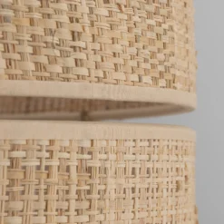 Lámpara colgante Calma, 1 luz, beige, rafia, Ø 50 cm, E27