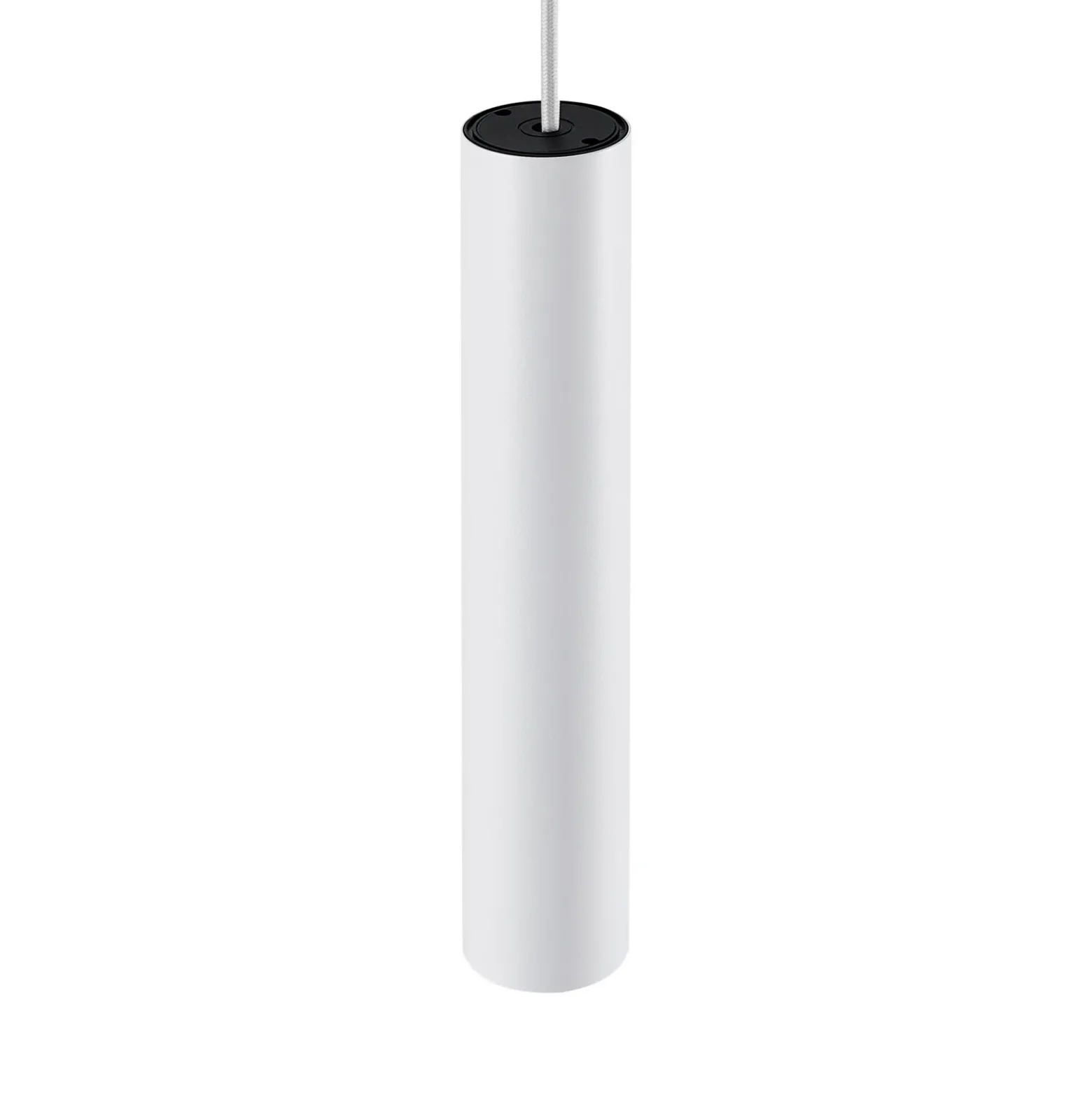 Lámpara colgante CAN, blanca, altura 35 cm, Ø 6 cm, metal, GU10