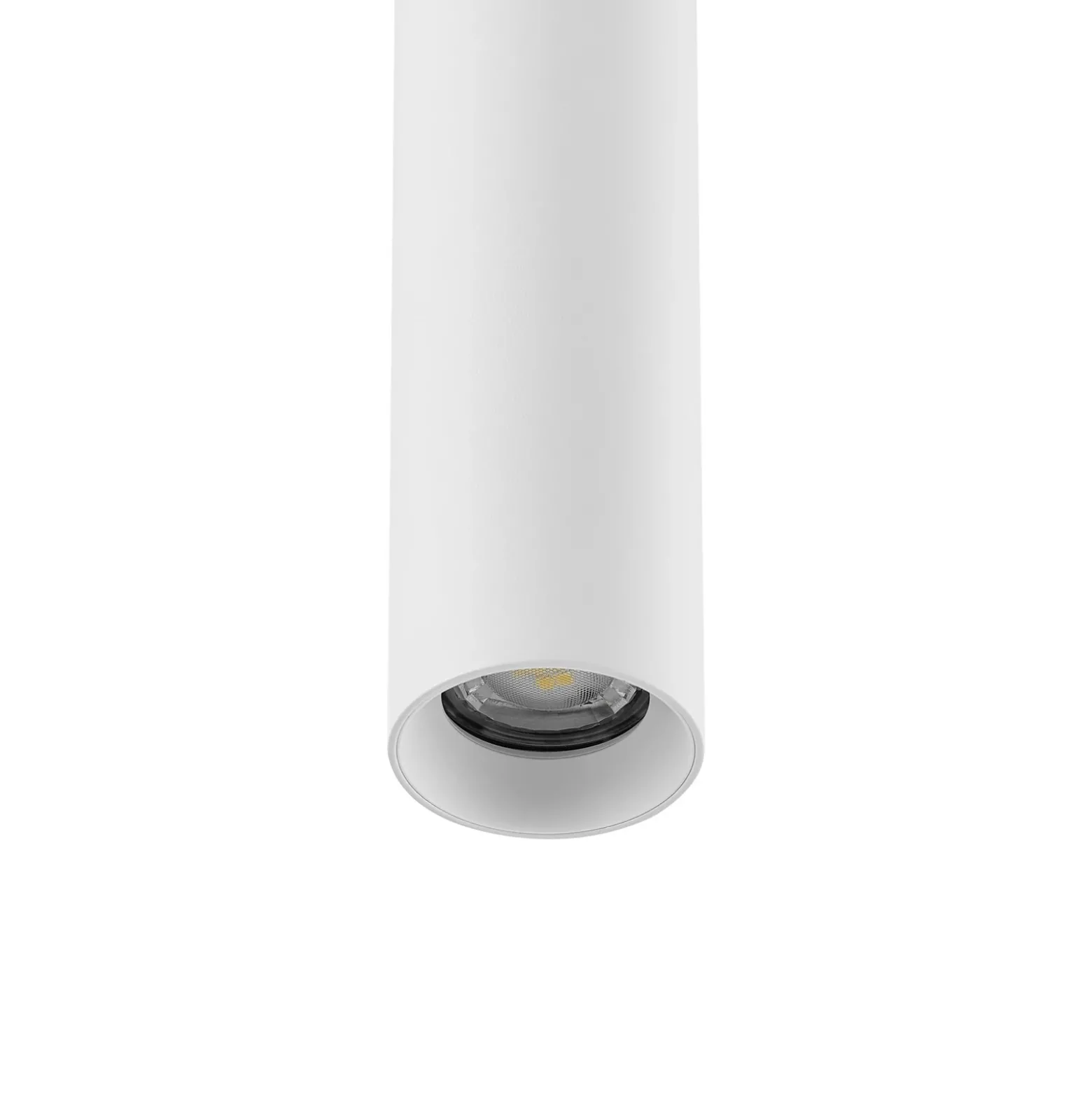 Lámpara colgante CAN, blanca, altura 35 cm, Ø 6 cm, metal, GU10