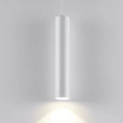 Lámpara colgante CAN, blanca, altura 35 cm, Ø 6 cm, metal, GU10